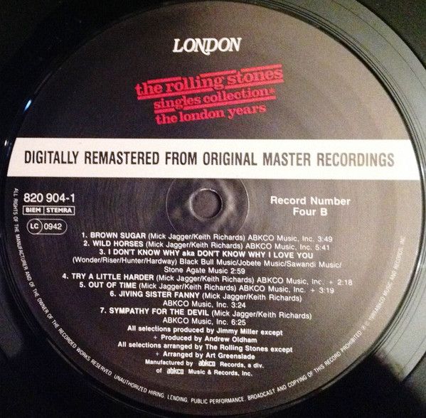 USED - The Rolling Stones - Singles Collection ✱ The London Years
