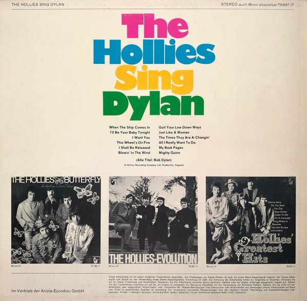 USED - The Hollies - The Hollies Sing Dylan
