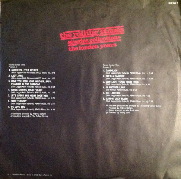 USED - The Rolling Stones - Singles Collection ✱ The London Years