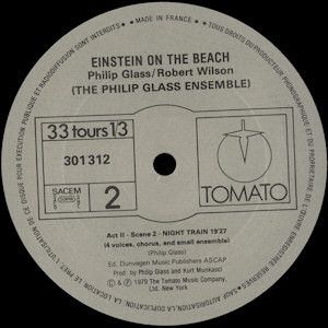 USED - Philip Glass - Einstein On The Beach