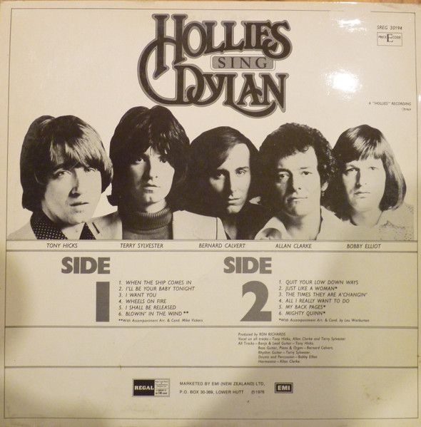 USED - The Hollies - Hollies Sing Dylan