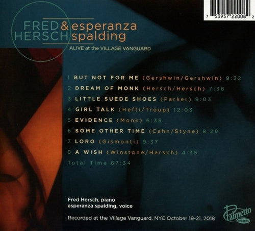 Fred Hersch - Esperanza Spalding - Alive At Village Vanguard