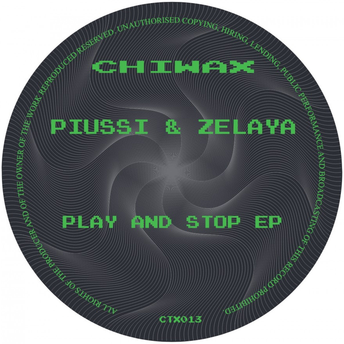 PIUSSI & ZELAYA - PLAY AND STOP EP