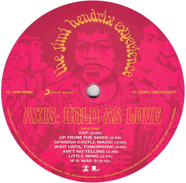  : the Experience Jimi Hendrix - Axis: Bold As Love ()
