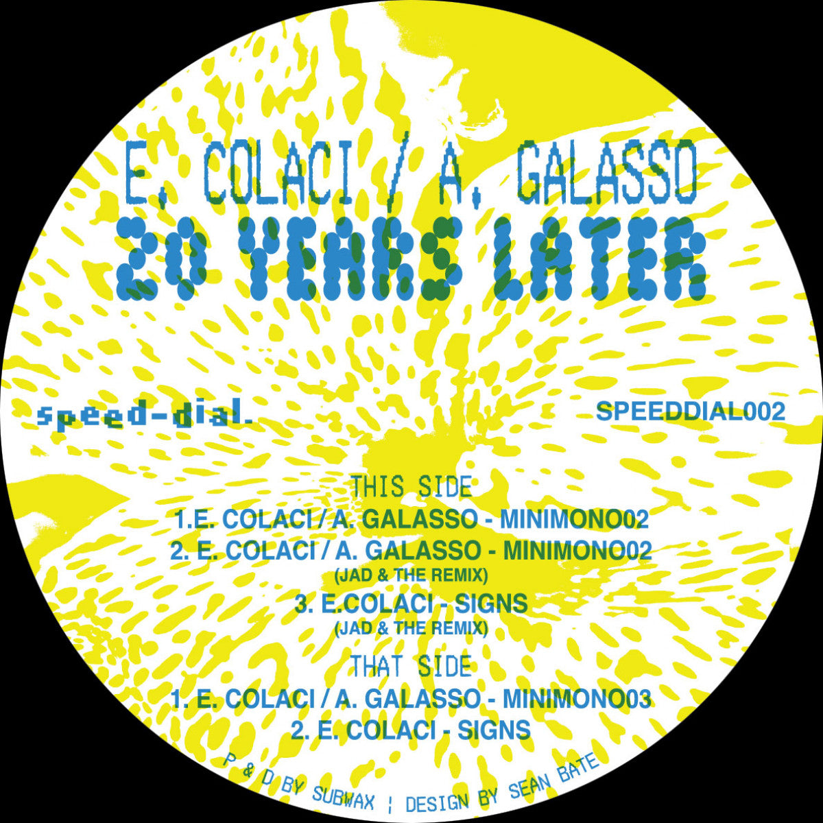 E.Colaci / A.Galasso - 20 Years Later 20 Years Later (Incl. Jad & The Remixes)
